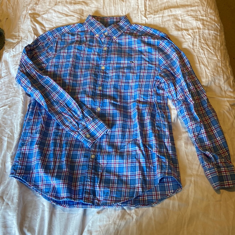 Plaid Men’s Vinyard Vines Button Up Size M